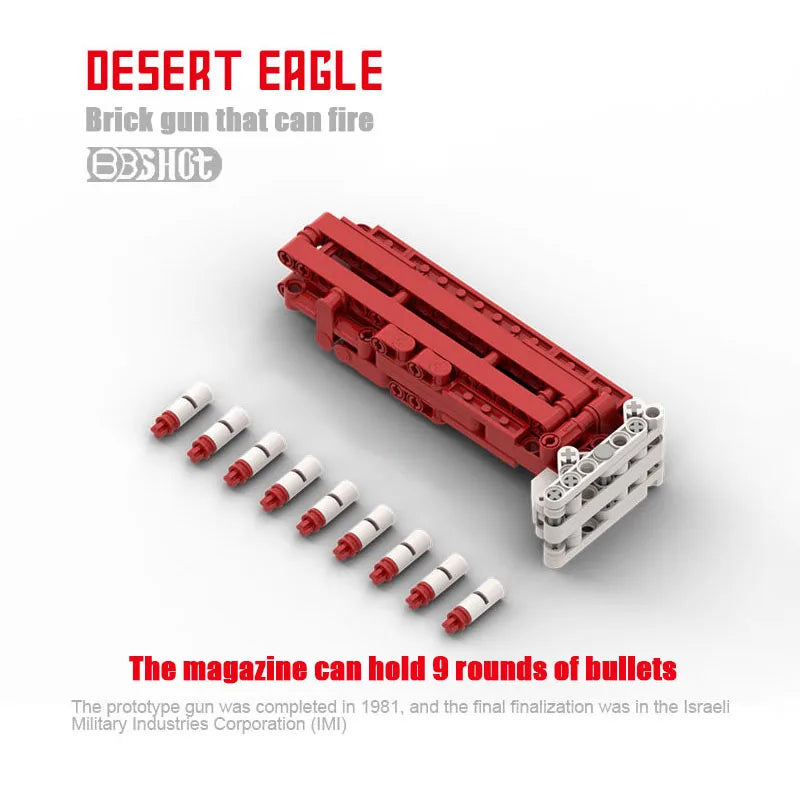 Desert Eagle Semi-automatic Pistol Gun Building Blocks
