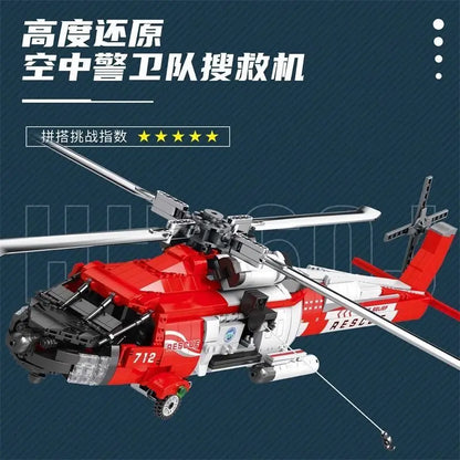 Rescue Helicopter Blackhawk Boys Building Block