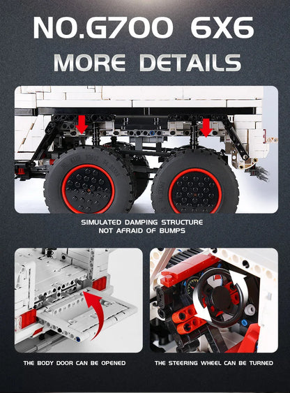 APP&RC Motorized G63 6X6 Off-Road SUV Car