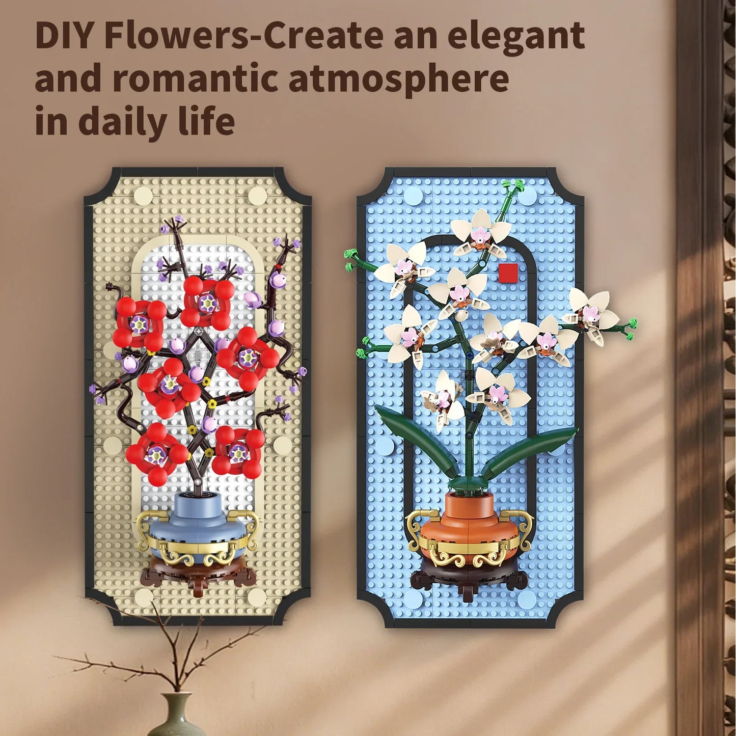 Plum Blossom Hanging Painting Building Blocks