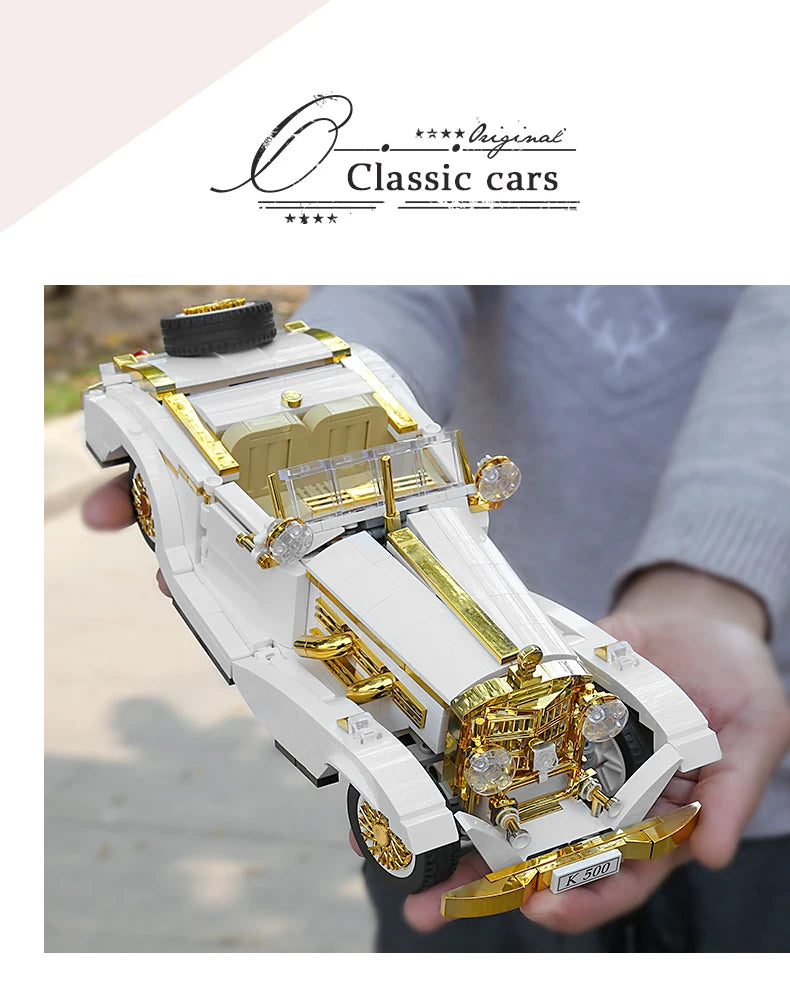 Vintage Car Model Assembly Creative Building Blocks