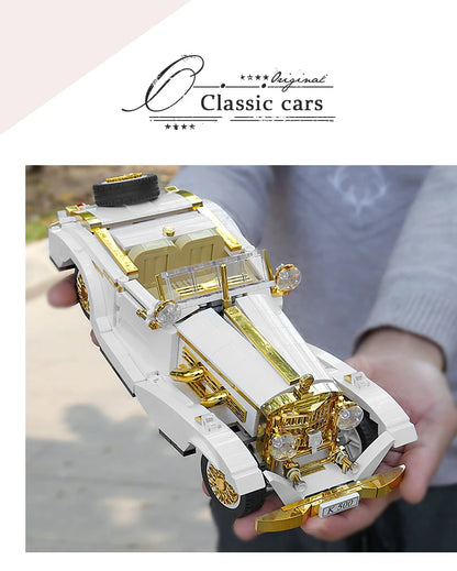 Vintage Car Model Assembly Creative Building Blocks