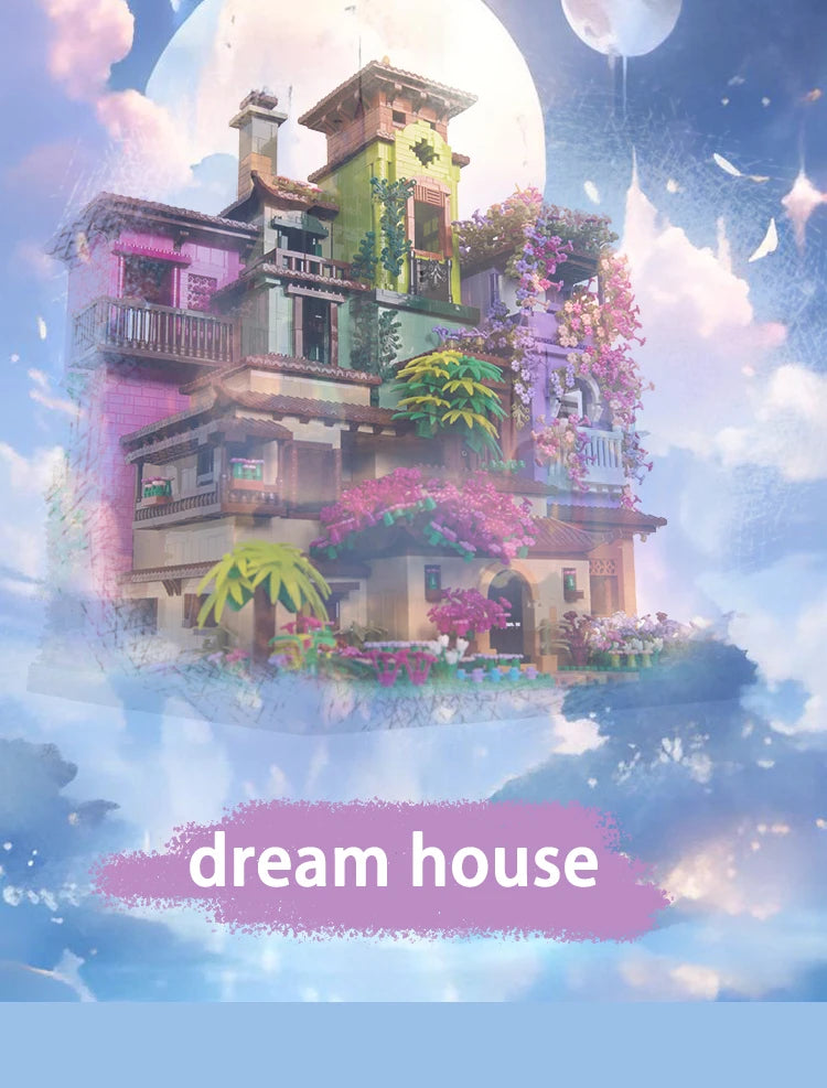 Architecture Cherry Blossom Villa Tree House Micro Blocks