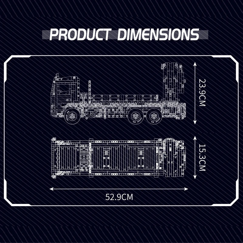Truck with Crane Building Block Assembly Car Brick