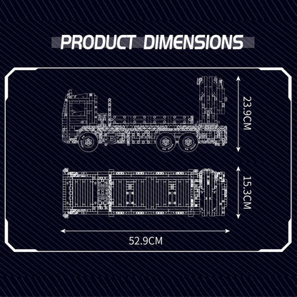 Truck with Crane Building Block Assembly Car Brick