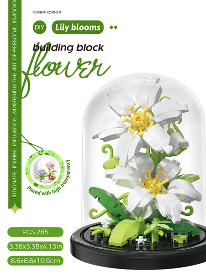 Building block flower bouquet hand gift succulent