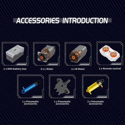 Truck with Crane Building Block Assembly Car Brick