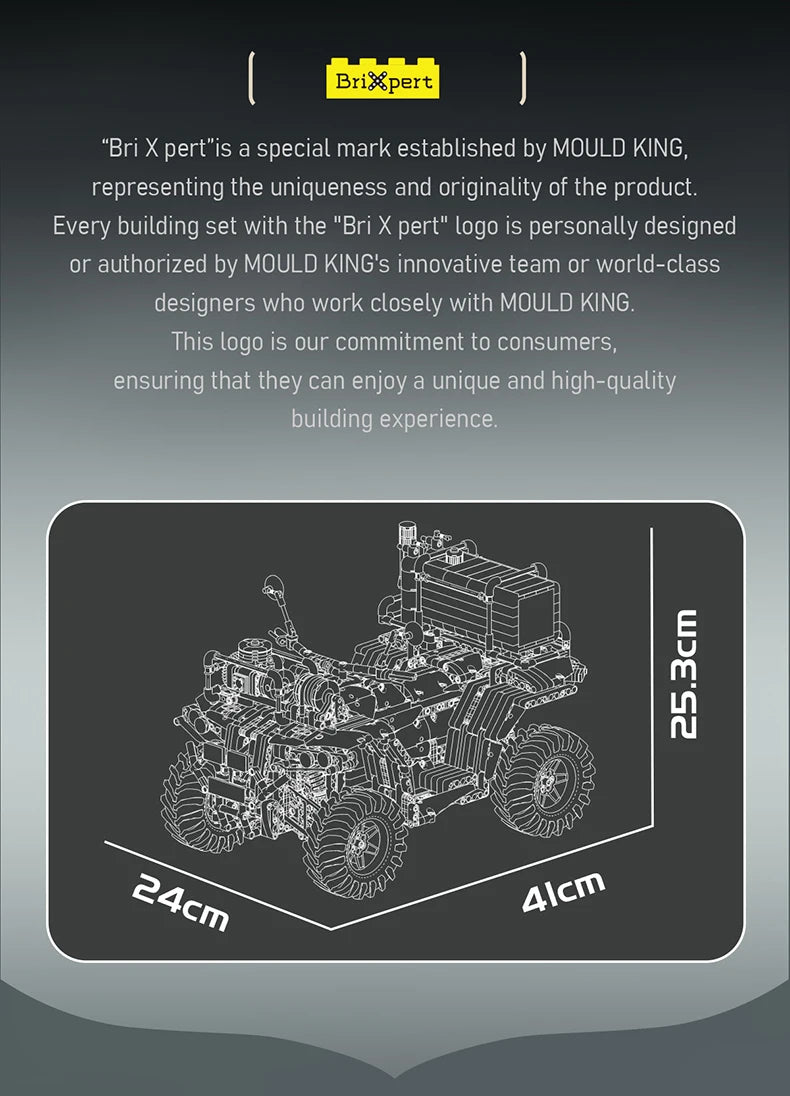 ATV Firefighting Rescue Vehicle Building Blocks RC Electric Motorcycle