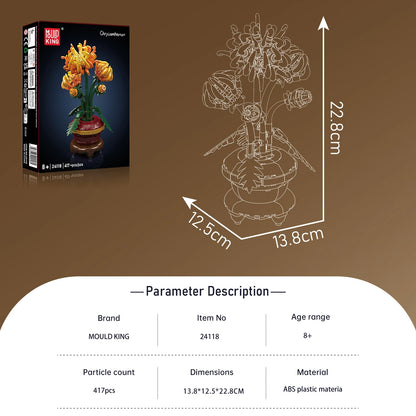 Chrysanthemum Flower Building Blocks Set