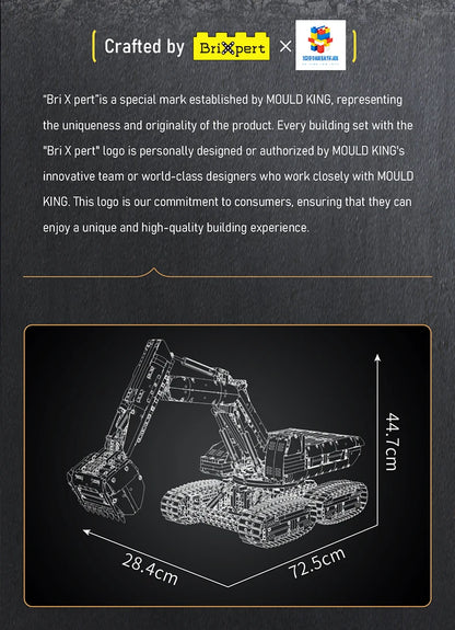 Mould King 17079 Technical Car Toys The RC Sci-Fi Excavator Building Block Enginerring Truck Brick Set Kids Christmas Gift