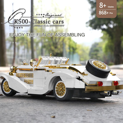 Vintage Car Model Assembly Creative Building Blocks