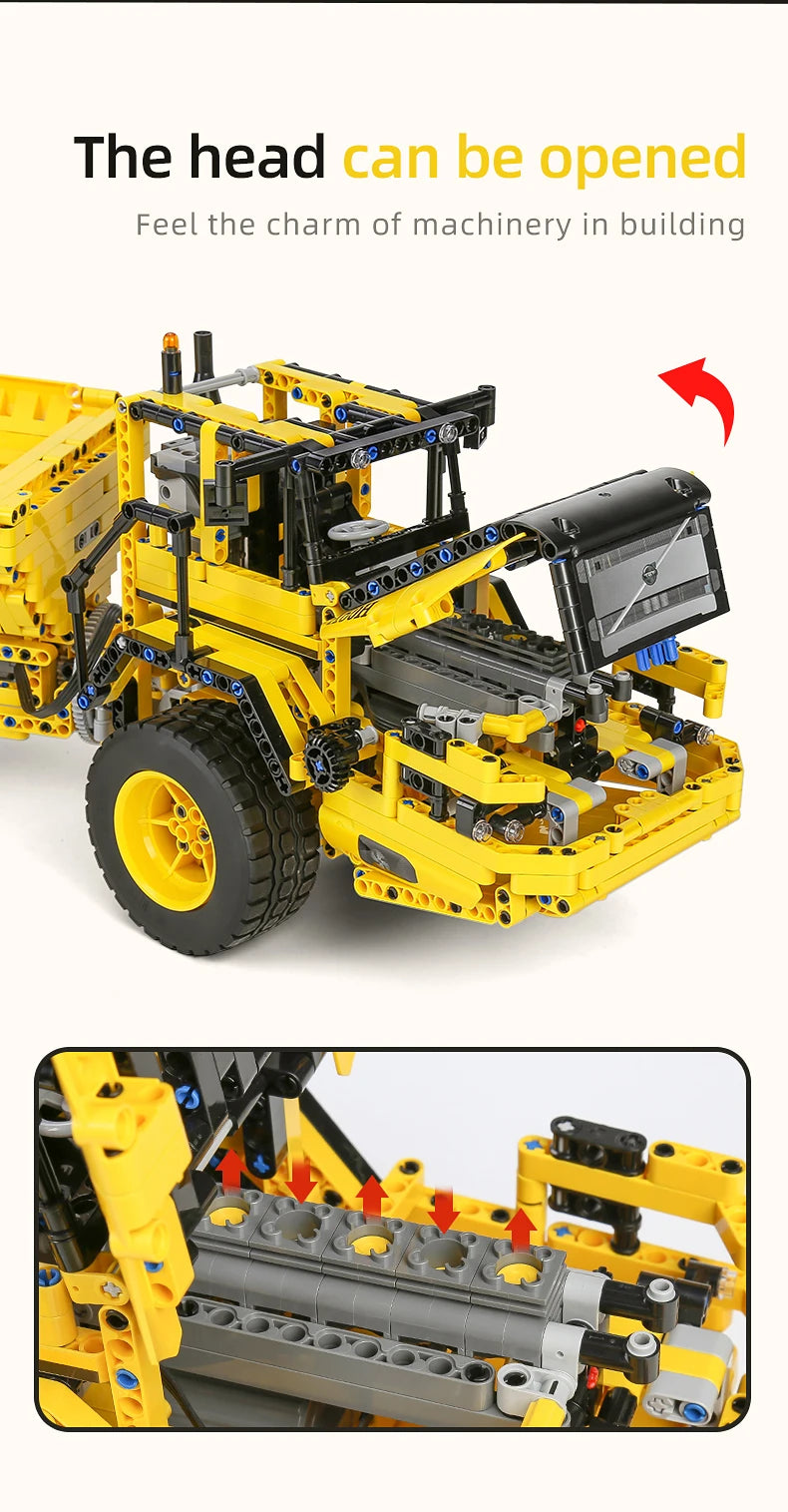 RC Dump Truck Model Building Blocks