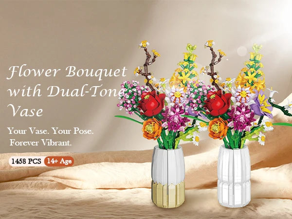 Flower Bouquet Building Blocks Rose Daisy Hyacinth