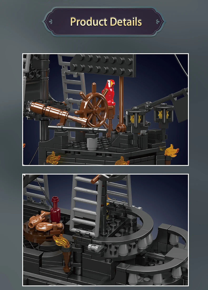 The Black Pearl Pirate Ship Building Block