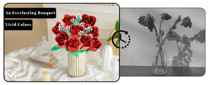 Sunflower Building Blocks Flower Bouquet Vase