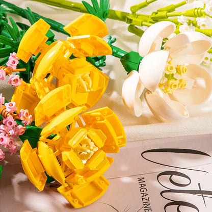 KNEW BUILT Flower Bouquet 3D Model Toy Mini Build Blocks
