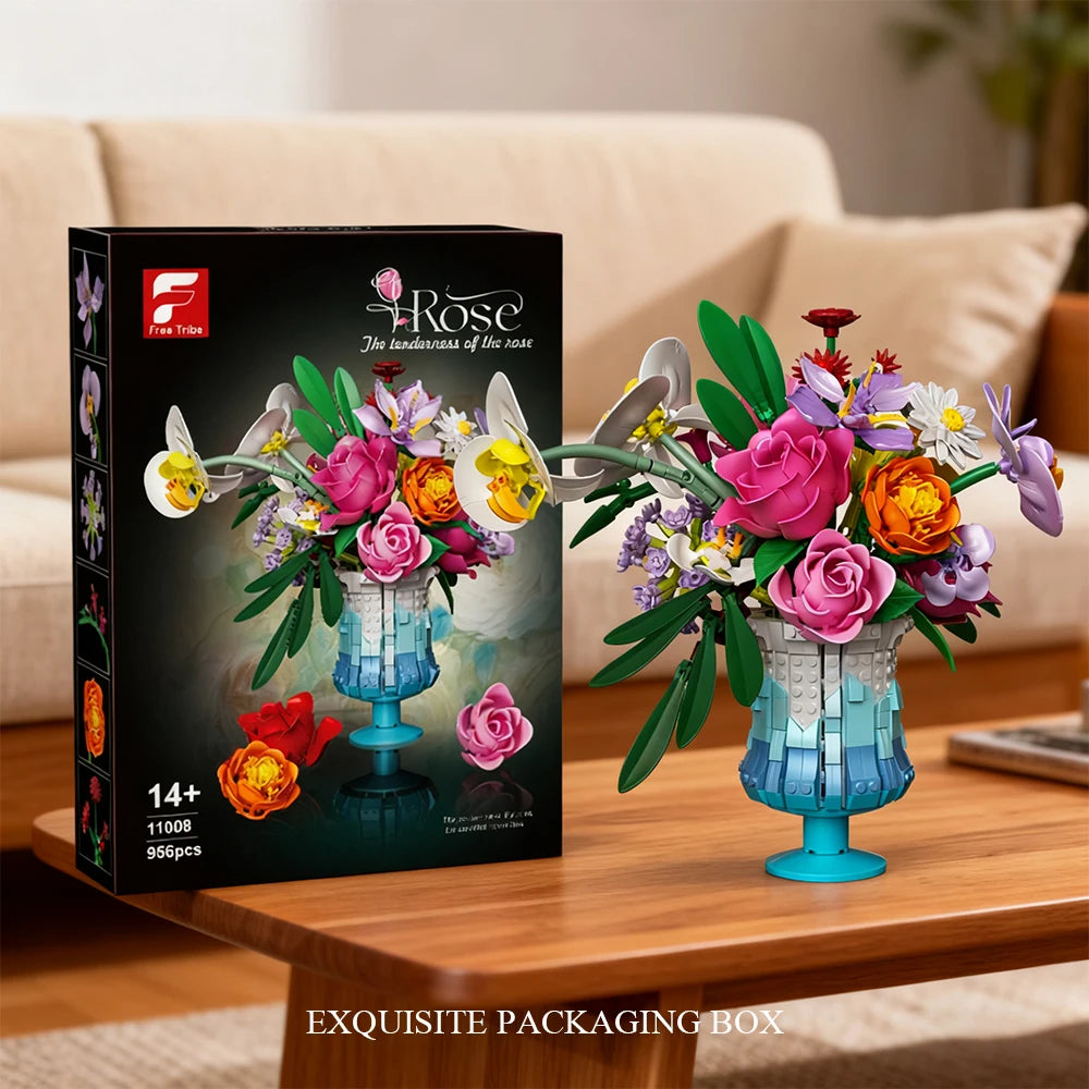 Preserved Flowers Building Blocks Rose