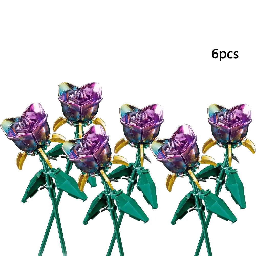 KNEW BUILT Flower Bouquet 3D Model Toy Mini Build Blocks