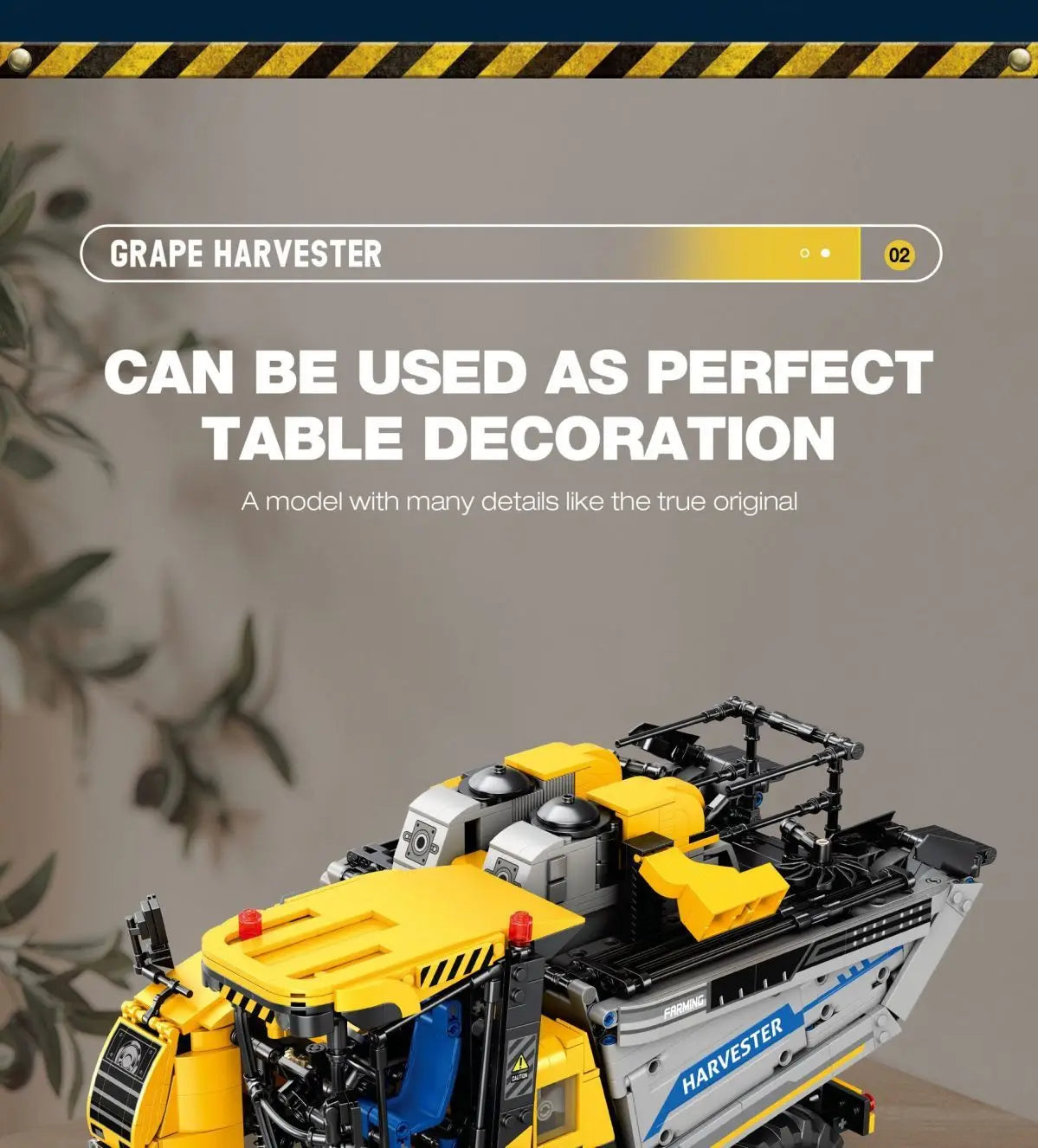 Grape Harvesting Machine Adult High-Difficulty Building Blocks